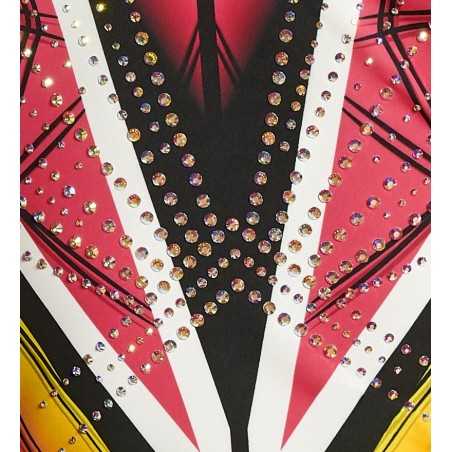 Justaucorps gymnastique GAF Androméda noir jaune rose – Nine.Nine