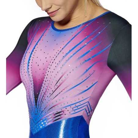 Justaucorps Léonis Bleu et Rose