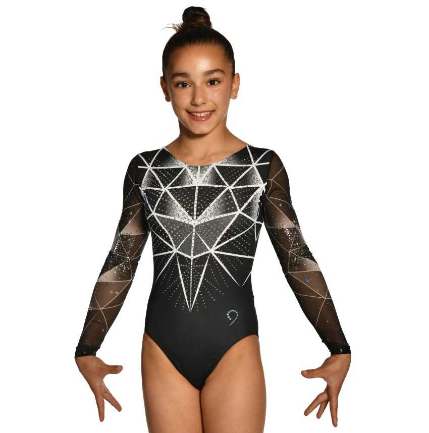 Justaucorps gymnastique GAF Gemini noir – Manches Longues / Nine.Nine