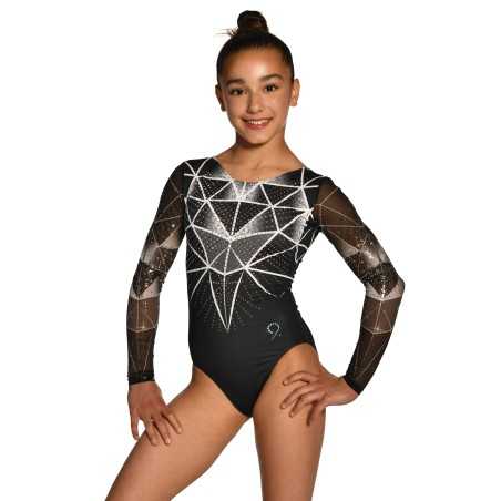 Justaucorps gymnastique GAF Gemini noir – Manches Longues / Nine.Nine