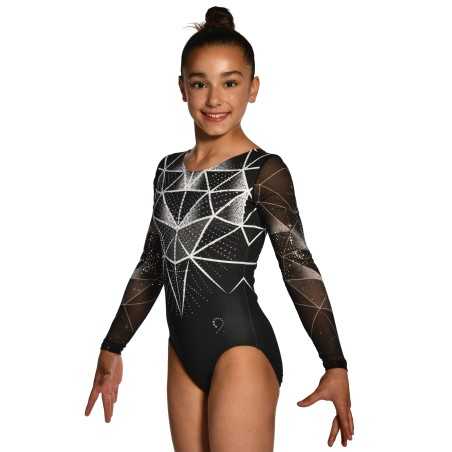 Justaucorps gymnastique GAF Gemini noir – Manches Longues / Nine.Nine