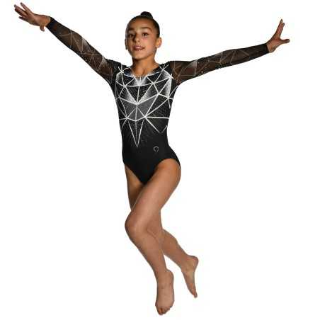Justaucorps gymnastique GAF Gemini noir – Manches Longues / Nine.Nine