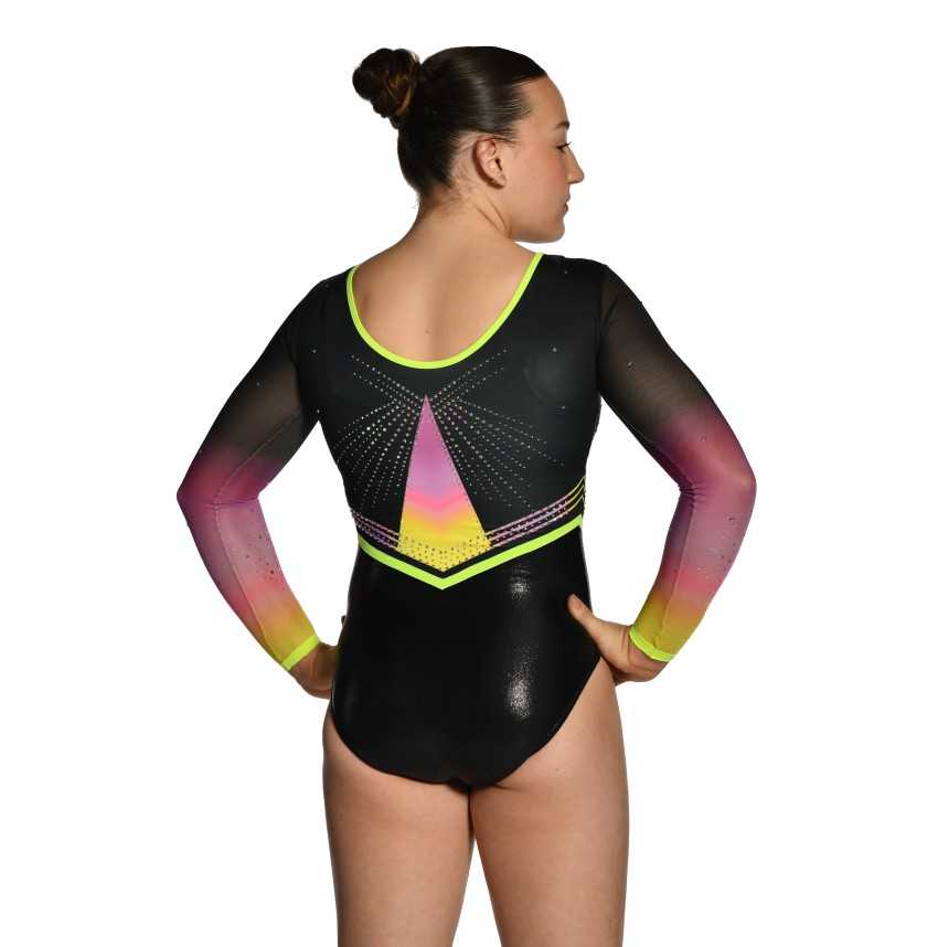 Justaucorps gymnastique Persée noir – Manches Longues / Nine.Nine