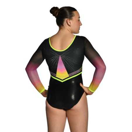Justaucorps gymnastique Persée noir – Manches Longues / Nine.Nine